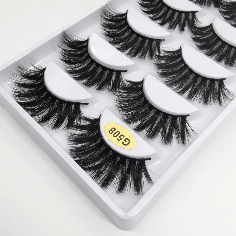 

5 pairs/1box thick mink eyelashes false eyelashes make up natural long lashes dramatic eye lashes for cilios makeup Maquiagem
