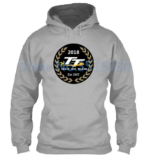 Gray Isle Of Man TT Races Mens Hoodies Men Sweatshirts Suzuki Casual Winter jacket hoodie - Color: Gray