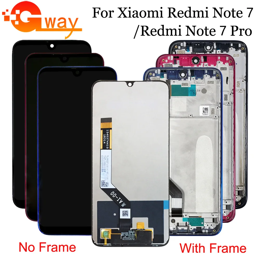 ЖК-дисплей для Xiaomi Redmi Note 7 6 3 дюйма с рамкой протестирован ААА | Мобильные телефоны