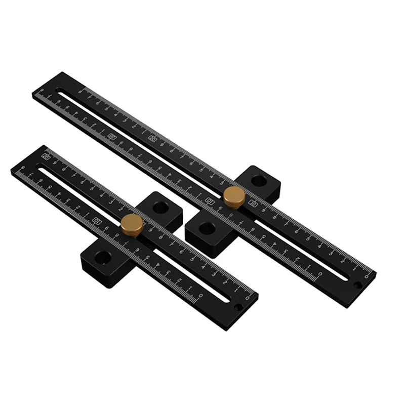 Woodworking Scribe MARK LINE Gauge T-Type RULER Hole Scribing Gauge Plastic
