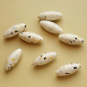 

Small Exaggeration Super Nice Splash-Ink Color Dotted Export Resin Beads Japan Handmade Earrings Accessory Material