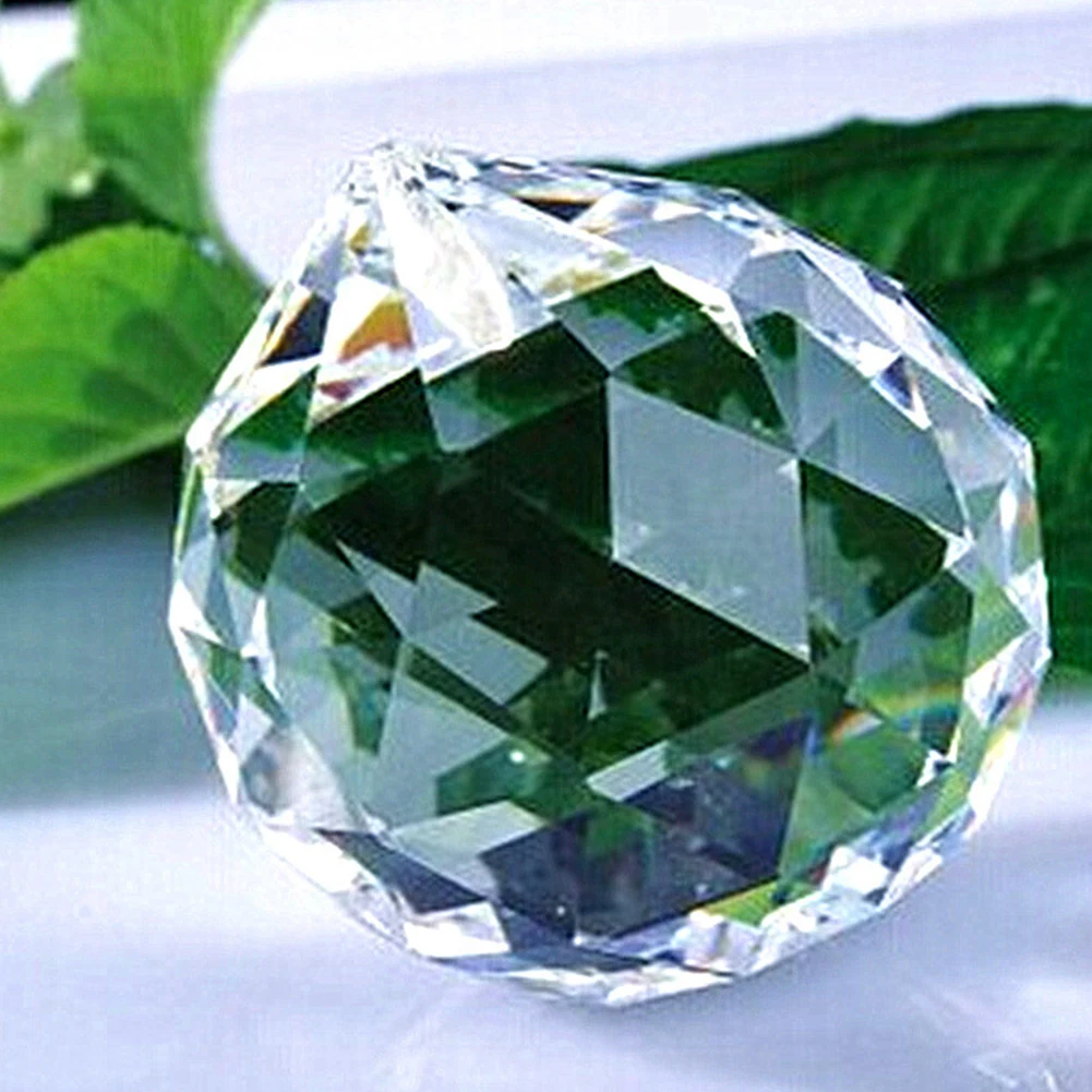 

Transparent Home Reflection Crystal Pendant Chandelier Decorative Prisms Ball Lamp Hanging Universal Craft Accessories Indoor