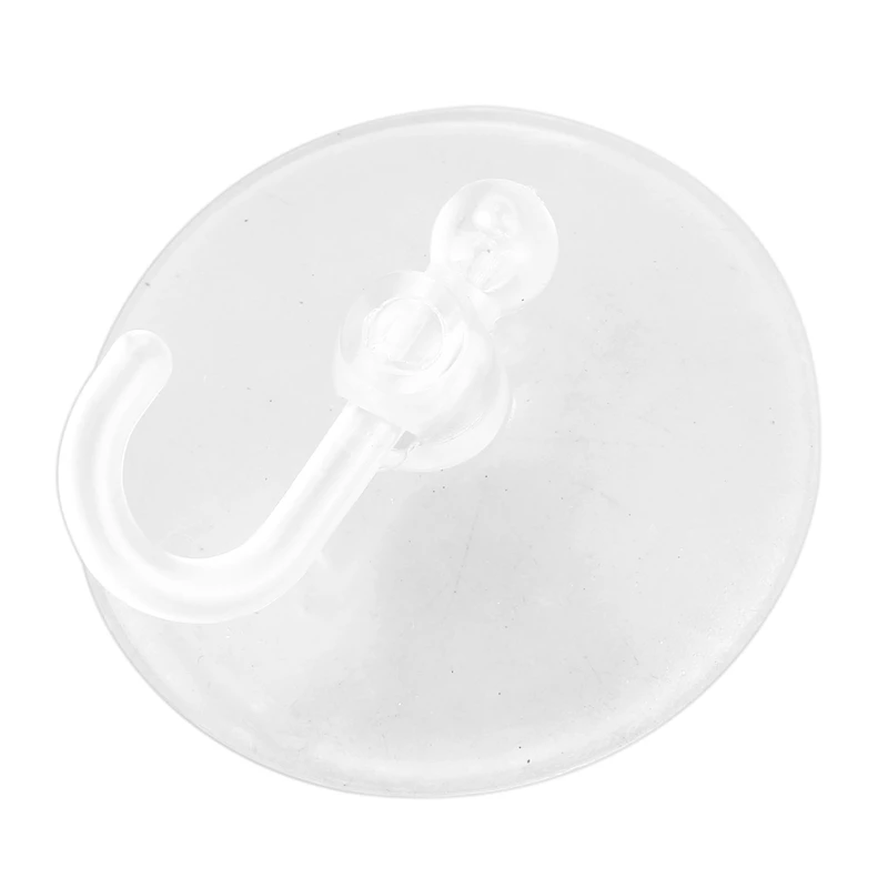 

4 Pieces 50mm Diameter House Bathroom PVC Blue Clear Plastic Suction Cup Hook