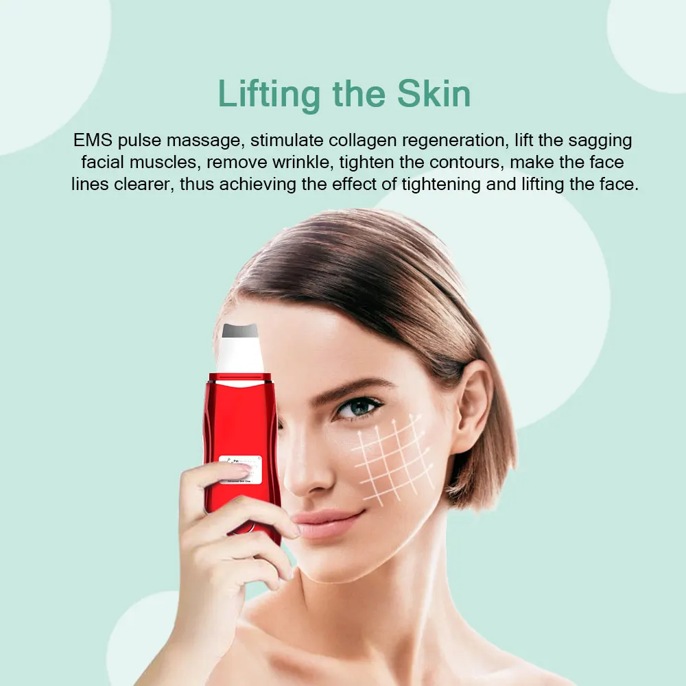  ANLAN Ultrasonic Skin Scrubber Face Deep Cleaning Machine Remove Blackhead Pore Acne Reduce Wrinkle