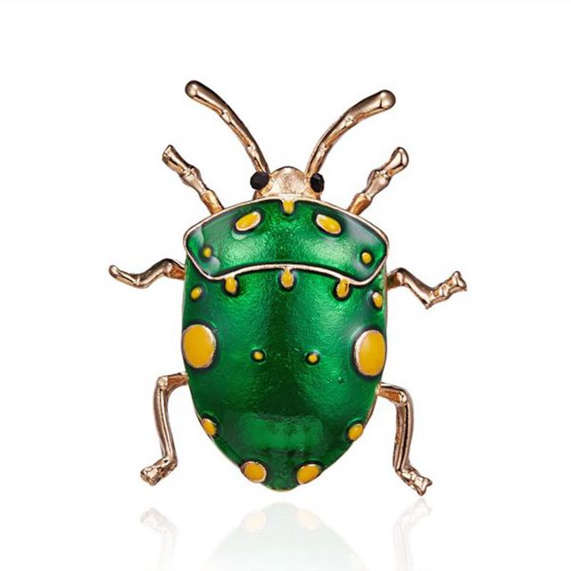 Insect Lizard Ladybug Spider Gecko Brooches Rhinestone Animal Enamel Brooch Pins Women Girls Birthday Festival Jewelry Gift