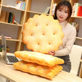 

Simulation Pillow Square Cushion Creative Plush Chair Room Kitchen Cushion Seat Pad Donut Foods Cushion Case Toys