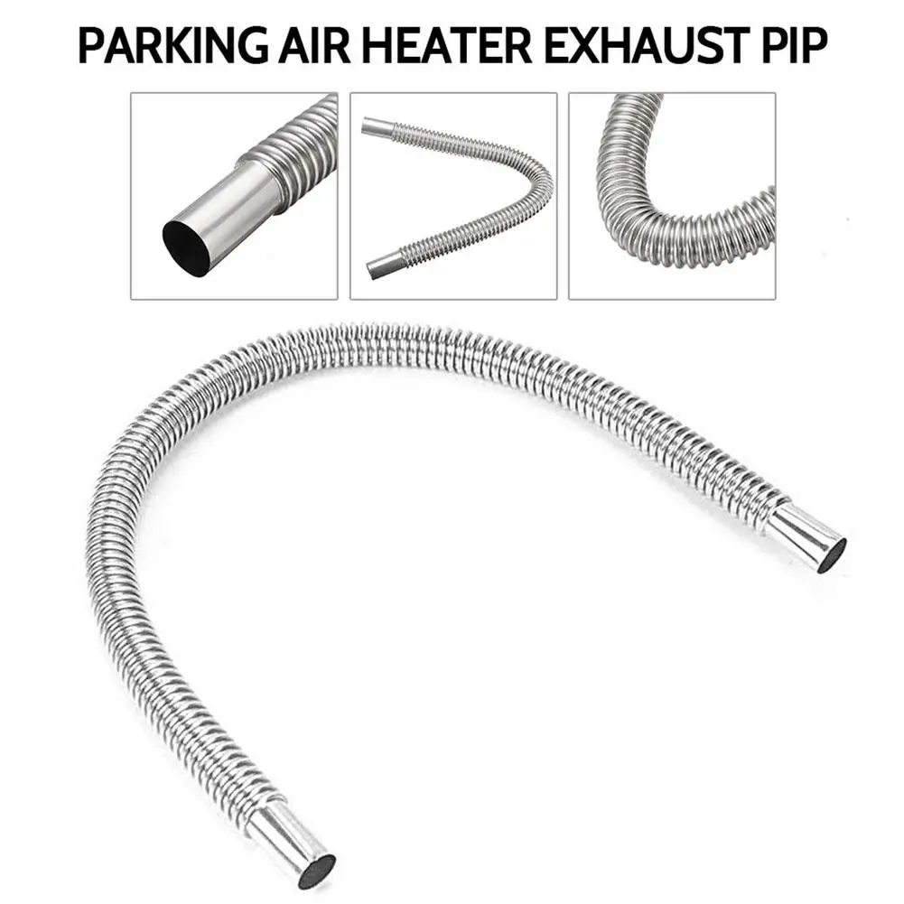 100-300cm Car Air Parking Heater Stainless Steel Exhaust Pipe Tube Gas Vent Fit Air Diesels Parking Tank Car Heaters Accessories