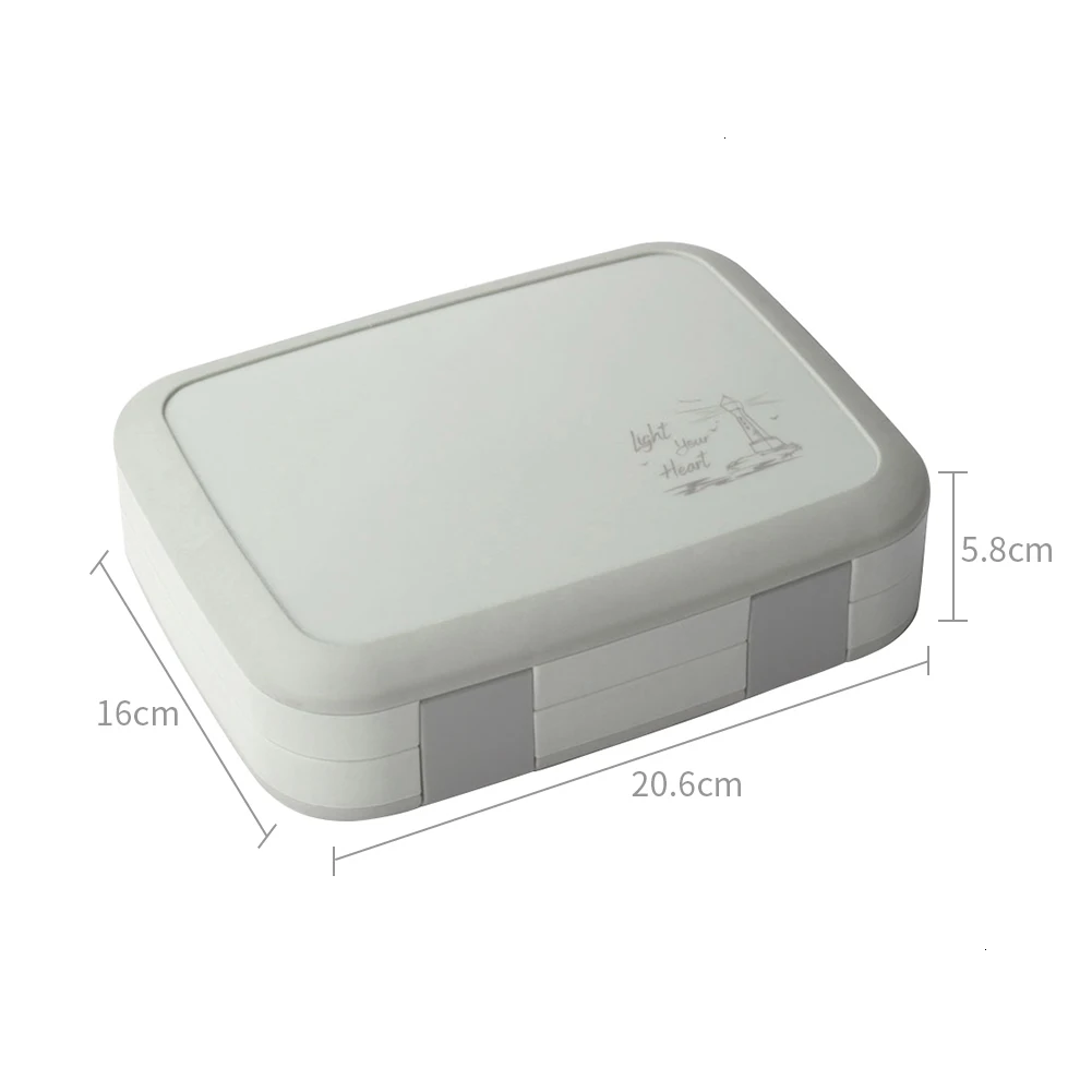 5 сетки отсек BPA Бесплатный Ланч-бокс для детей Microwavable мультфильм Bento коробка Герметичный пищевой контейнер ланчбокс для пикника B4