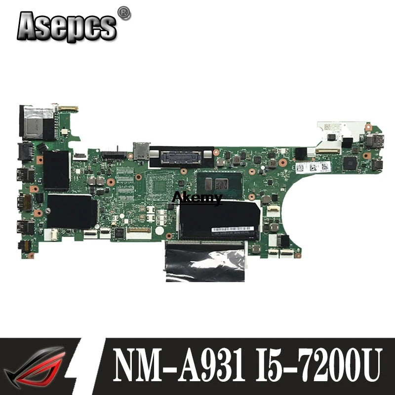 Материнская плата для ноутбука lenovo THINKPAD T470 CT470 NM-A931 с i5-7200U процессором DDR4, протестирована