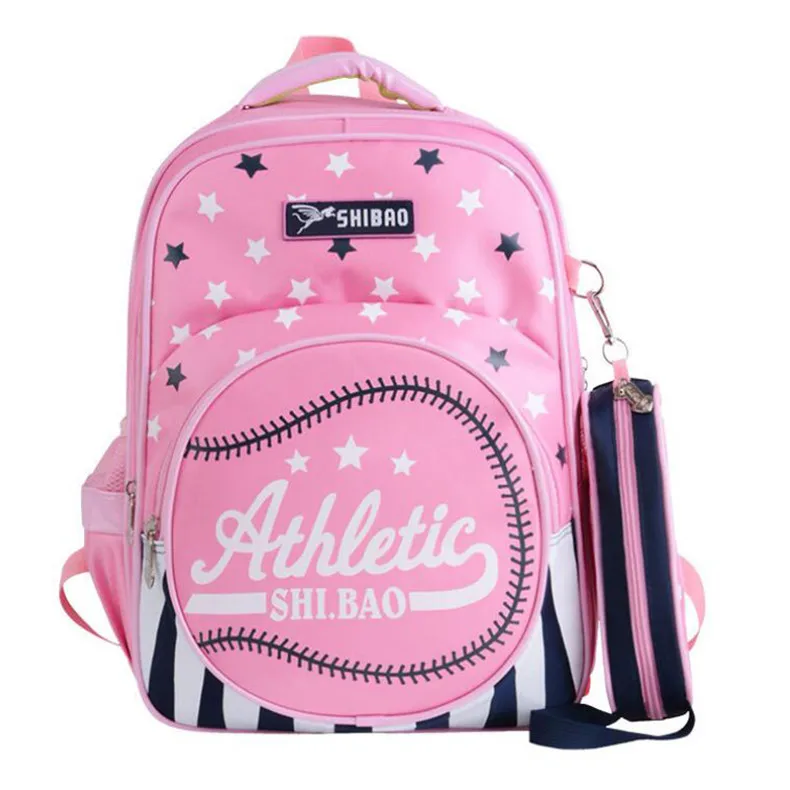 Pink Children's Orthopedic Backpack for Boys School Bags High Quality Waterproof Bookbag Mochila Infantil Primary 1-6 Rucksacks - Цвет: Pink