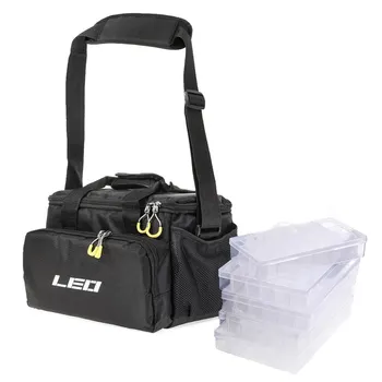

Padded Fishing Tackle Bag Fishing Accessories Storage Bag Case Carp Fishing Shoulder Bag Hand Bag with 5 Tackle Boxes