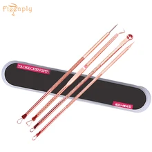 FTEENPLY 4 шт./компл. угревая игла из нержавеющей стали набор инструментов для удаления прыщей в черный горошек набор инструментов для красоты