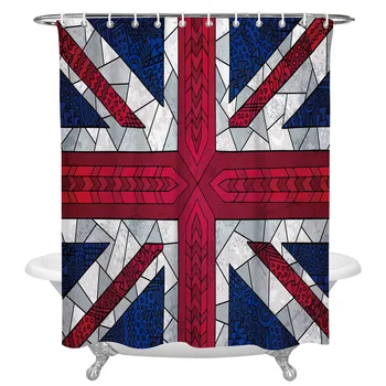

British Flag Split England Waterproof Shower Curtains for Bathroom Home Decor Polyester Fabric Multi-size Shower Curtain