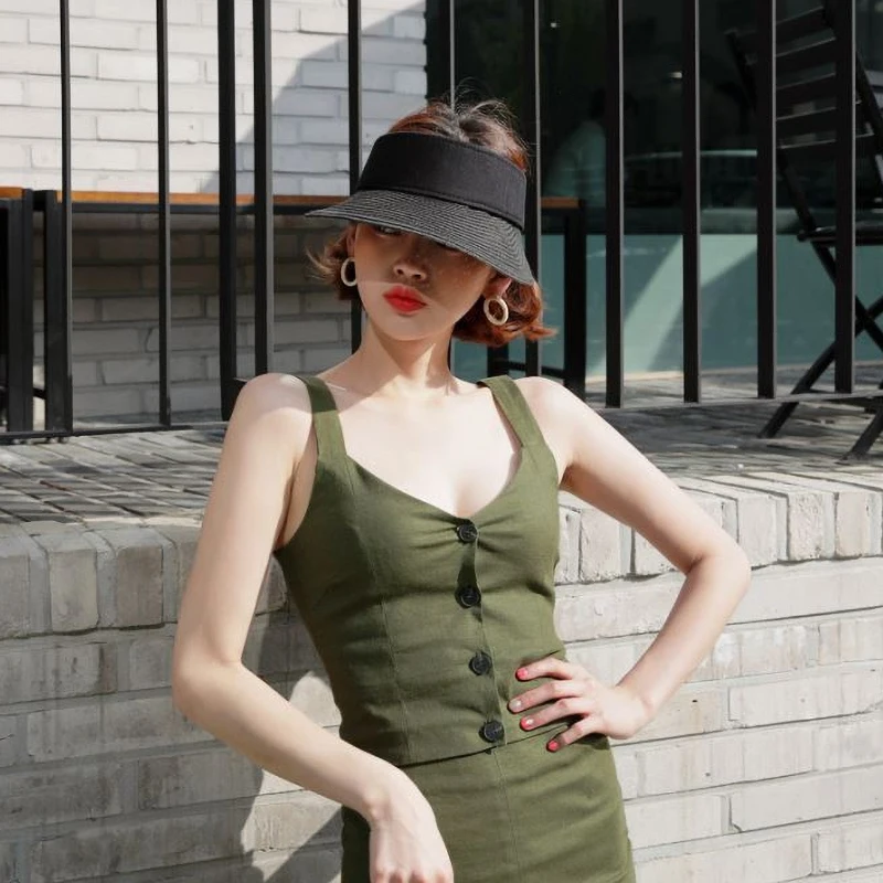 Summer Breathable Straw Sun Hats Casual Fashion Women Empty hat