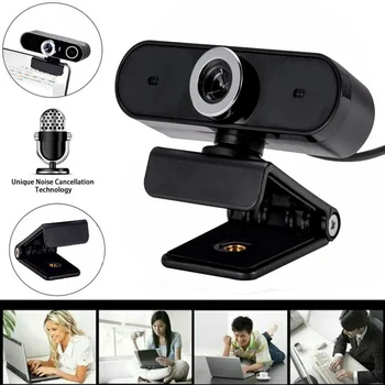 

USB 360 Degree Rotating Webcam Built-in Microphone Computer Laptop HD Swivel Clip-on Camera