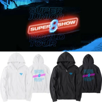 

Mainlead Kpop SUPER JUNIOR WORLD TOUR SUPER SHOW8 Concert Cap Hoodie Cotton Sweatshirt