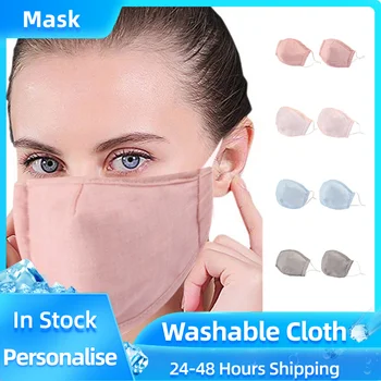 

2pcs Face Mask Kids Boys Girl Striped Print Maschere Adjustable 3 Layer Filter Windproof Foggy Haze Pollution Cotton Mouth Cover