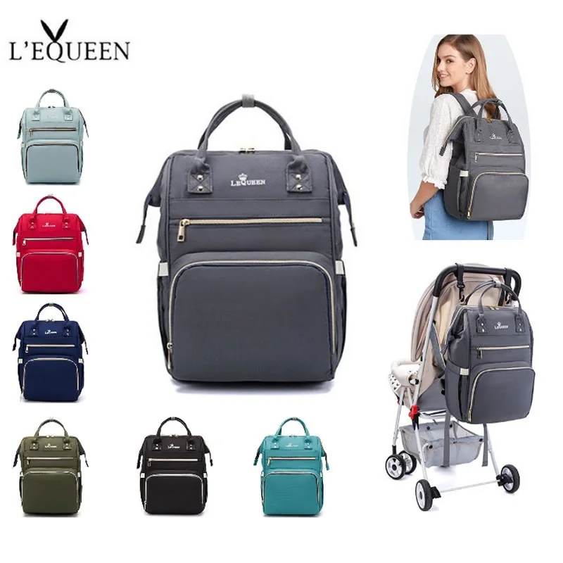 

Waterproof Mummy Bag Baby Diaper Bag Baby Nursing Bag Baby Carriage Bag Large Capacity Mom Maternity Backpack Lequeen