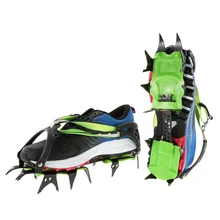 14-точка марганца Сталь восхождение Шестерни кошки шипы против скольжения Скоба натяжное устройство для альпинизма Glacier путешествия льда по осям