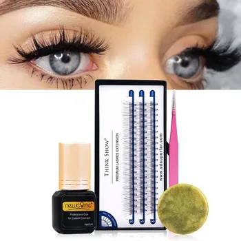 

1 Set Grafting Eyelash Training Lash Extension Expansion Face Makeup Massage Practice Head Flat With Practice Lashes