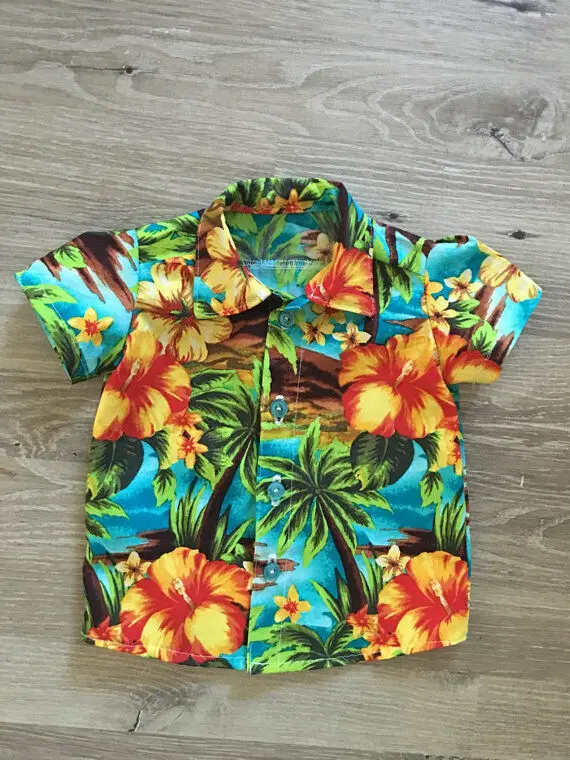 2019 гавайская рубашка плявечерние для мальчиков и девочек детское праздничное