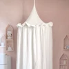 100% Premium Muslin Cotton Hanging Canopy with Frills Bed Baldachin for Kids Room 1