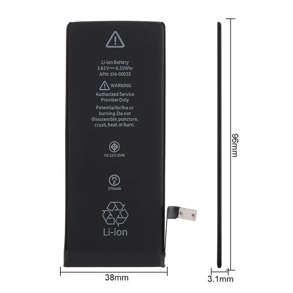 Оригинальная сменная батарея 3,8 V 1715mAh для iPhone 6S+ 8 инструментов