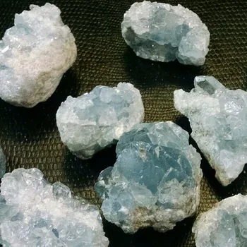 

Natural Raw Madagascar Celestite Crystal Cluster Healing Stones Specimen Home Decoration Crafts Piedras Naturales Minerales#Y2