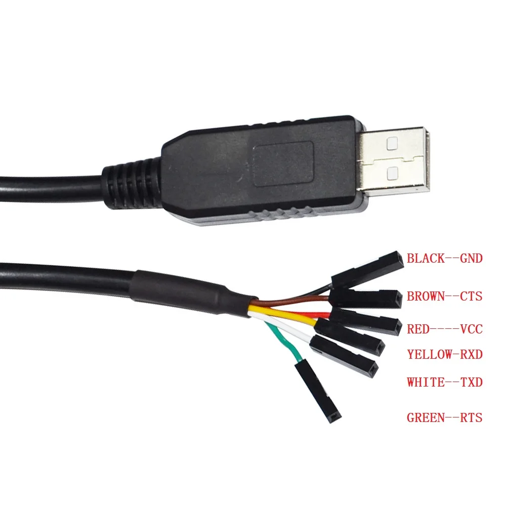 vinde Tragisk Fjern INDUSTRIAL FTDI FT232RL USB UART TTL 5V 3V3 TO 6PIN 0.1" PITCH DUPONT  JUMPER DOWNLOAD CABLE COMPATIBLE TTL-232R-5V TTL-232R-3V3