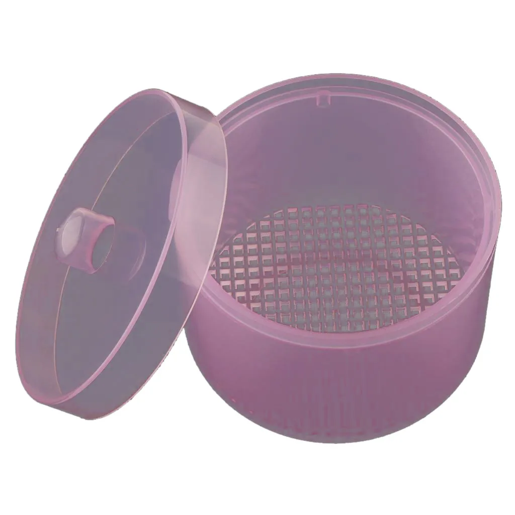 Empty Salon Nail Art Drill Bits Grinding Head Cleaning Storage Box