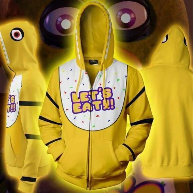 Игра Five Nights at Freddy's r косплей толстовка на молнии Одежда для мужчин и женщин игровой свитер 3D цифровая печать Новинка