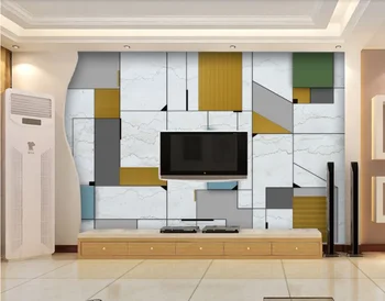 

Custom Modern Geometric Gold Mosaic Pattern Living Room Bedroom Background Wallpaper Mural