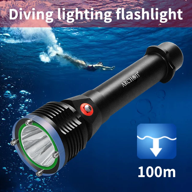 ARCHON D22 II W28 фонарь для дайвинга подводный водонепроницаемый 100m фонарик CREE