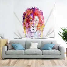 Настенная скатерть из полиэстера гобелен с рисунком льва кота
