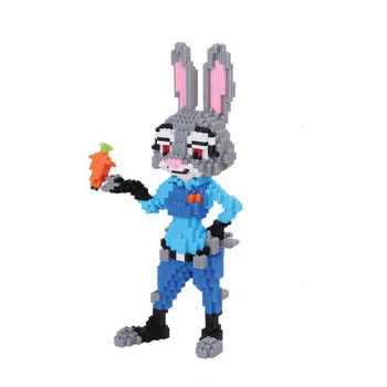 

Granule tandem building block toy crazy animals city's series oversize Judy rabbit series red fox NICK for children' s day gift