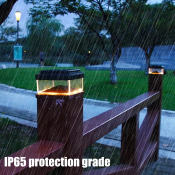 

Waterproof 8 LED Solar Pillar Lamp Outdoor Fence Courtyard Villas Column Light LED Spot Light Garden Path Landscape Lights