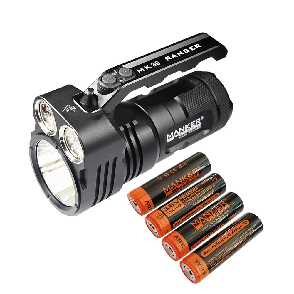 Manker MK39 Ranger 6000 люменов CREE XHP35 HI+ 8x CREE XHPG3/8x Nichia 219C светодиодный фонарик с 4-кратными батареями высокой мощности 18650