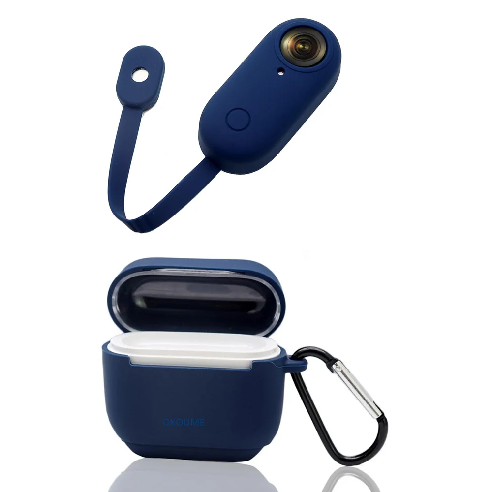 Dark-blue Силиконовый чехол для Insta360 Go аксессуары для камеры и зарядного устройства - Цвет: Dark-blue