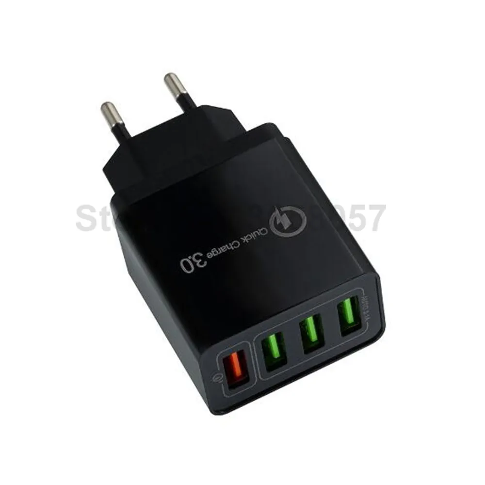 100 шт 4usb 3,0 настенное зарядное устройство Qc3.0 быстрое Usb зарядное устройство для путешествий Великобритания/ЕС/США Быстрая зарядка 4 порта Usb зарядное устройство для мобильного телефона для i Phone 11