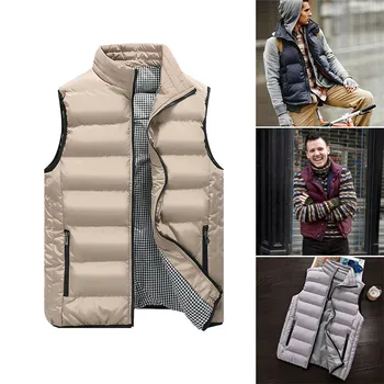 

Men Winter Warm Sleeveless Thick Body Waistcoat Vest Outwear Safari Gilet Tobias Jacket Shooting Fishing Padded Jacket Parka Top