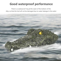 RC Boat Ship Toy Simulation Crocodile Head 2.4G Remote Control Joke Alligator Decoy Electric Toys Summer Water  Spoof Toys gift 2