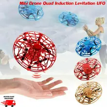 Горячий волшебный ручной НЛО летающий самолет Дрон игрушки мини беспроводной Дрон Квадрокоптер Индукционная Левитация НЛО светодиодный светильник usb зарядка игрушка