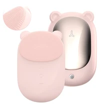 Clean Bear, Silicon Facial Cleansing Brush. Sonic Gentle Exfoliation& Massage for All Skin Types, Bifunctional Beauty Device