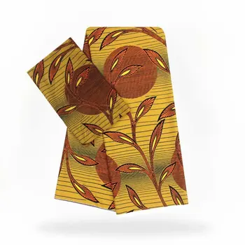 

wholesale tree design imitated silk fabric digital printed fabric ankara African wax pattern 4 yard audel fabric +2 yard chiffon