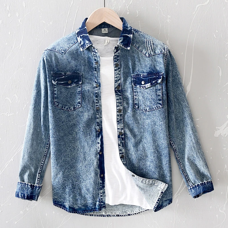 denim solid comfortable shirt