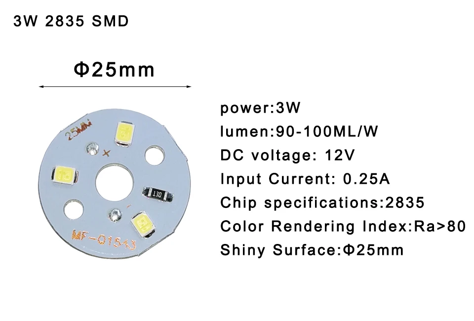 5PCS a Lot DC12V LED 2835 SMD Chip LED Bulb Lamp 3W 6W 9W 12W 15W 18W Brightness Light Board For led bulb led downlight