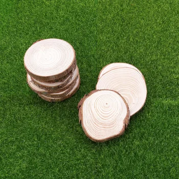 

20pcs Pine Wood Slice Unfinished Natural Round Wood Slices Circles with Tree Bark Log Discs for DIY Crafts