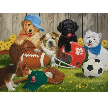 

Pet Dog Let's Play Ball 1000 Piece Adult Children Puzzle Holiday Gift Pattern Educational Toys For Children Jigsaw Puzzle
