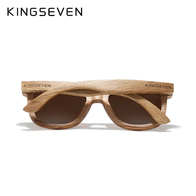 KINGSEVEN Fashion Men Handmade Natural Wooden Sunglasses Polarized Sunglasses Anti-UV400 Wood Oculos de sol feminino Eyewear - Image 3