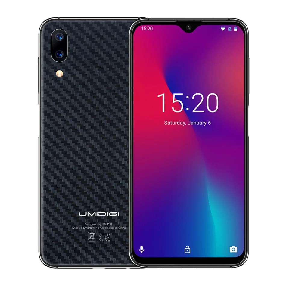 Черный Мобильный телефон UMIDIGI One Max 4 ГБ 128 ГБ 6,3 дюйма Helio P23 Восьмиядерный Android 8,1 16MP+ 12MP 4150 мАч NFC Face ID 4G смартфон - Цвет: Черный